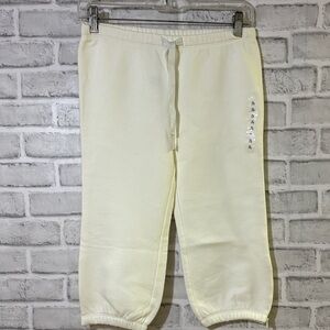 GAP Kids Off-White Capri Joggers, side zippers, size 12 XL